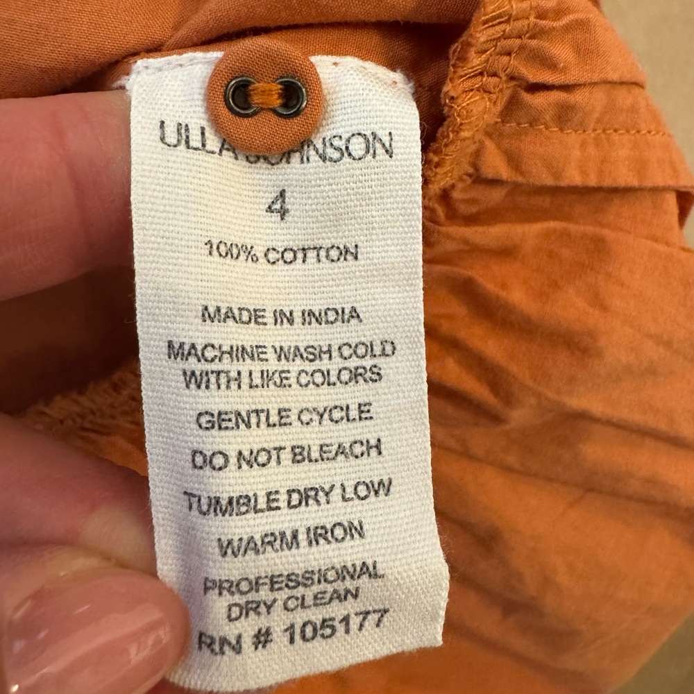 Ulla Johnson Terracotta Ruffled Mini Dress - Picture 8 of 9